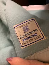 Vintage Earlywarm Warmbound Wool Blanket Double Bed Size. Sale Benefits Charity