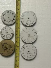 6 pieces of antique pocket watch movement parts for sale