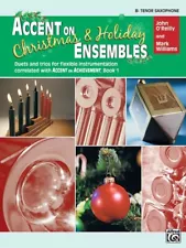 Accent on Christmas and Holiday Ensembles TENOR SAXOPHONE BOOK SAX NEW ON SALE