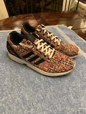 Adidas ZX Flux Prism Men Size 11.5 Multicolor M19845 Low Top Used Missin Insoles