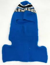 Vintage - Kawasaki Snowmobile Full Face Winter Knit Ski Mask Hat Cap 70s 80s