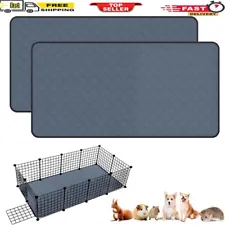Ambreview 2 Pack Guinea Pig Cage Liners, Reusable Fleece Guinea Pig Pee Pads