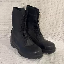 Bates Black Leather Men's Military Steel Toe Lace Up Combat Work Boots Size 7.5