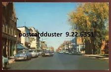 GRAVENHURST Ontario Postcard 1960s Muskoka. Main Street Stores Classic Cars