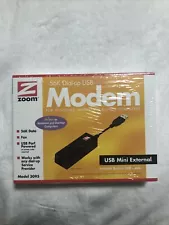 NEW Zoom Model 3095 Data Fax Dial-Up 56K V.92/V.90 Mini External USB Modem