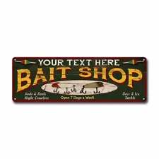 Personalized Bait Shop Metal Sign Man Cave Decor Fishing Gift 106180024001