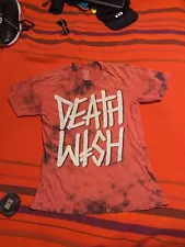 Deathwish Skateboards Red Acid Wash Tie Dye T Shirt L Grunge Baker Distressed