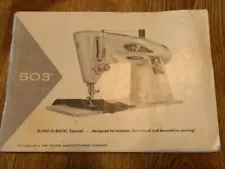 1961 SINGER SLANT-O-MATIC SEWING MACHINE MODEL 503 ORIGINAL MANUAL 96 Pg