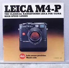 Sales Brochure for Leica M4-P Camera "Classical Rangefinder" Plus M Lenses