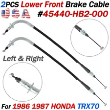 For Honda TRX70 1986 1987 Lower Front Brake Cable Set Left & Right 45440-HB2-000