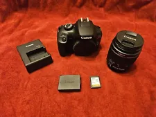 canon eos rebel t100 camera, black, has not been used, comes with 32gb card