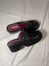 Vintage 90s y2k 2000s Tommy Girl Hilfiger Mules Clogs Black Size 8