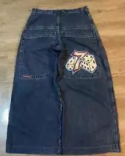 Vintage Baggy Jeans 7 Dice JNCO Replicas Streetwear Style Skate Y2K Jeans