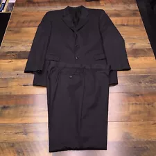 Donald Trump Suit 44R Black Pants 38x32 2 Piece Wool