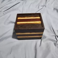 Sideloading Pinstripe Wooden Deck Box by Aaron Cain