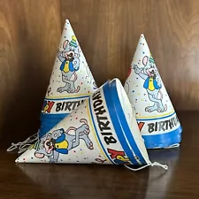 RARE: Vintage Single ‘80s CHUCK E. CHEESE Showbiz Pizza Birthday Party Hat