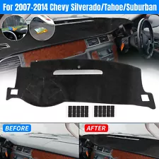 Dashboard Pad Dash Cover Mat For 2007-2014 Chevy Tahoe/Suburban/Avalanche Black