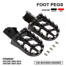 CNC Foot Pegs Pedals Rest For CRF150F/230F/250F XR125L/150L Dirt Pit Bike Black (For: Honda)