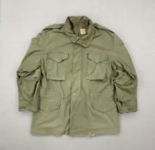 US Military Green Field Jacket Cold Weather Coat Large Long OG-107 With Hood