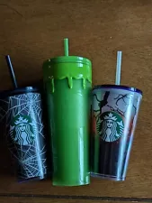 Halloween Starbucks Cold Cups Glow In The Dark Set (2021,2022,2023)