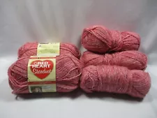 5* Skeins Red Heart Stardust Yarn - Coral - See Listing for Details