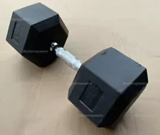 40 lb Iron Dumbbell Rubber Coated Steel Hand Weight Hex Dumbbell