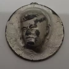 1964 50C Kennedy Half Dollar Hand Crafted 3D Image of JFK 90% silver