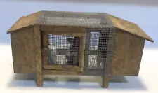 Rare Ooak Rabbit Cage Dollhouse 1:12 2 Rabbits in screened cage