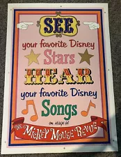 DISNEY World Disneyland Tokyo Mickey Mouse Revue Original Park Attraction Poster