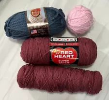 Lot of 4 Crochet 100% Cotton Yarn Bundle Sale. All for $12