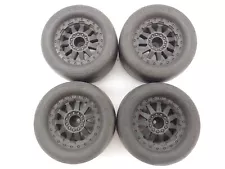 Worn: 4x Proline Prime 1/10 Monster Truck Street Tires on 12mm Hex Wheels Used