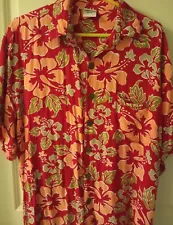 Vintage Pineapple Lava Men's 100% Rayon Aloha Hawaiian Button Down Shirt XL