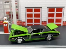 1971-1974 Dodge Charger R/T Hemi Green Opening Hood & Trunk 1/64 Limited Edition