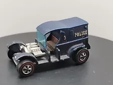 Hot Wheels Redlines Police Paddy Wagon Blue Hong Kong HK Vintage Police 1969