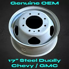 17" Steel Wheel for GMC Sierra 3500 HD Dually 2011-2024 OEM Chevy Silverado DRW