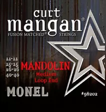 Curt Mangan 98202 Monel Mandolin Strings; Loop End Medium gauges 11-40