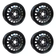 NEW Set of 4 Wheels 17in Black Fits Buick Cadillac Chevrolet GMC Oldsmobile Pont