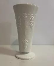 New ListingVintage Milk Glass Vase Grapes Cottage Core Wedding Footed