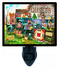 Quilitng Decorative Photo Night Light, Quilts for Sale, Country Barn, Truck