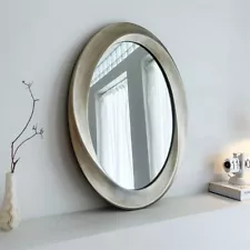 Antique Baroque Brushed Mirror Oval Beveled Framed Bathroom Mirror Vanity Mirror