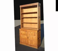 Vintage Mid Century Modern Teak Bookcase Storage Cabinet w Shelves