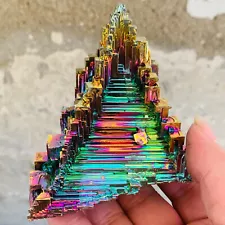 405g Rainbow Bismuth Ore geode Quartz Crystal Mineral Specimen Reiki Healing