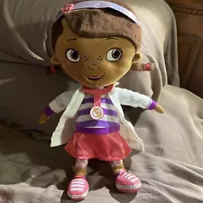 Disney Store Doc McStuffins Plush Girl Dottie Dr Vet Doll Toy 13” Soft