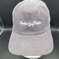 Random Golf Club Gray Corduroy 5-Panel Adjustable Strap Hat Cap