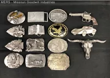 Vintage Men's Assorted Metal Belt Buckles