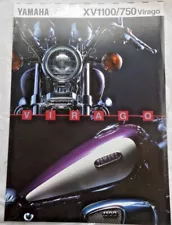 Yamaha XV1100 750 Virago Motorcycle Sales Brochure 1995 Rare Custom Motorbike