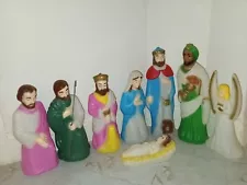 Vintage empire Blow Mold Nativity SET of 8 No Lights