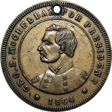 1864 General Geo B McClellan Political Campaign Civil War Token