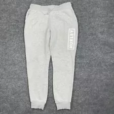 HURLEY SWEATPANTS Mens Medium gray Logo drawstring Pockets Lounge Workout Jogger