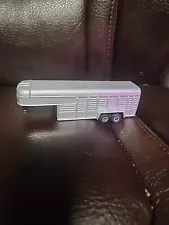 Diecast All Metal Silver Horse / Cattle Trailer No Back Door